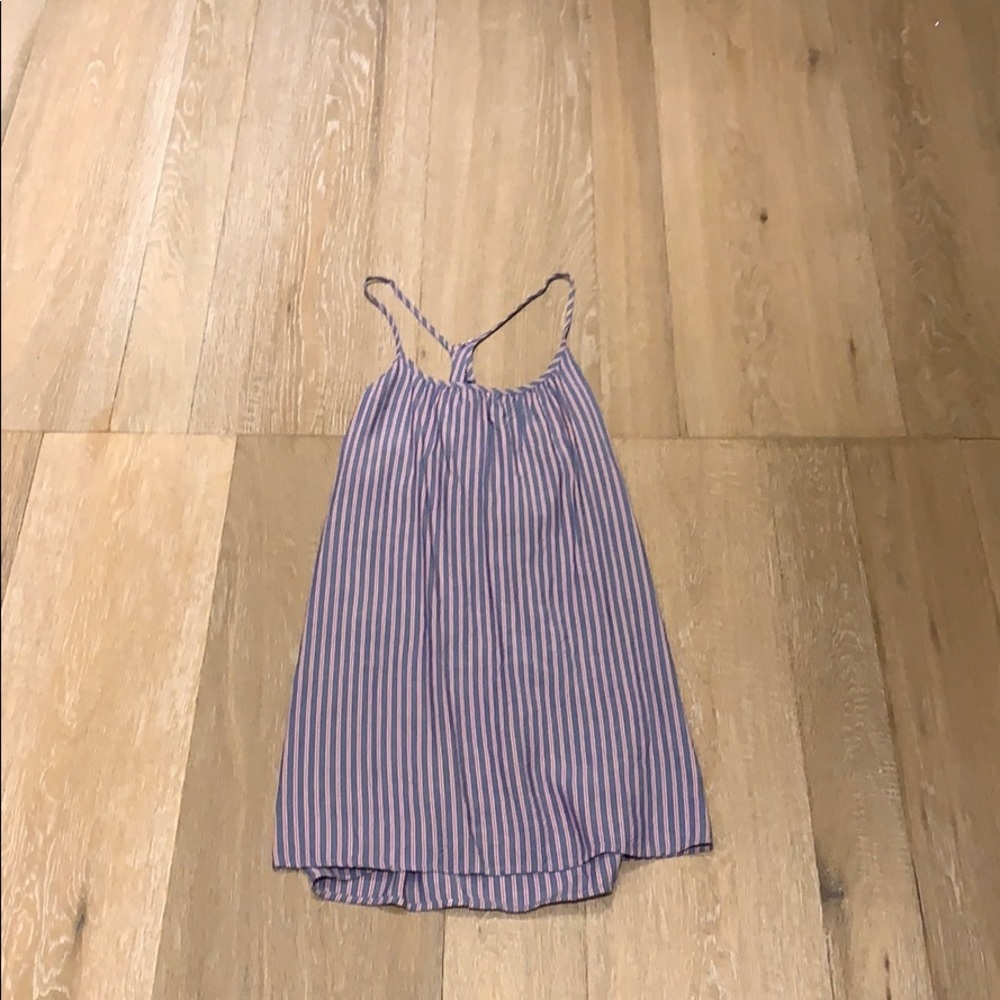 Red white & blue striped mini sundress